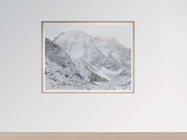 Framed Large Format Photograph depicting the landscape of the Dolomites - SAXUM Untitled IV by Martin Schgaguler Martin Schgaguler – Photographs and Thoughts