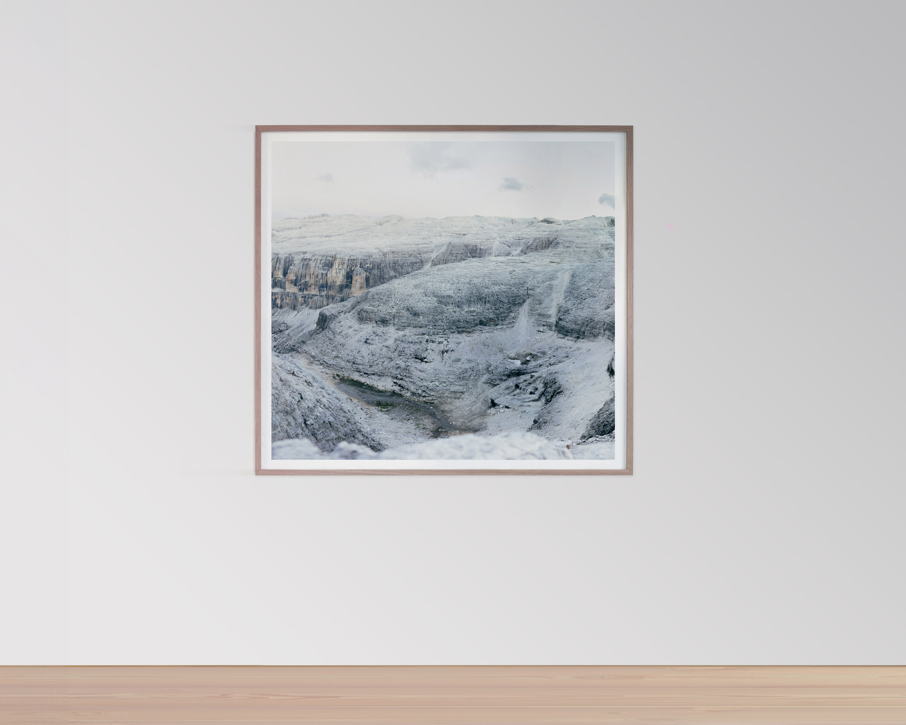 Framed Large Format Photograph depicting the landscape of the Dolomites - SAXUM Untitled I by Martin Schgaguler Martin Schgaguler – Photographs and Thoughts