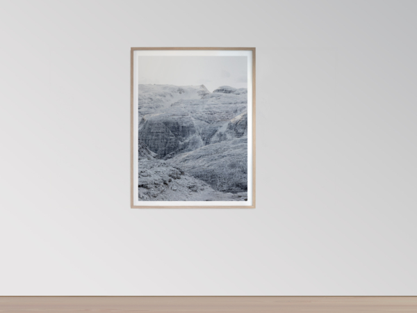 Framed Large Format Photograph depicting the landscape of the Dolomites - SAXUM Untitled VIII by Martin Schgaguler Martin Schgaguler – Photographs and Thoughts