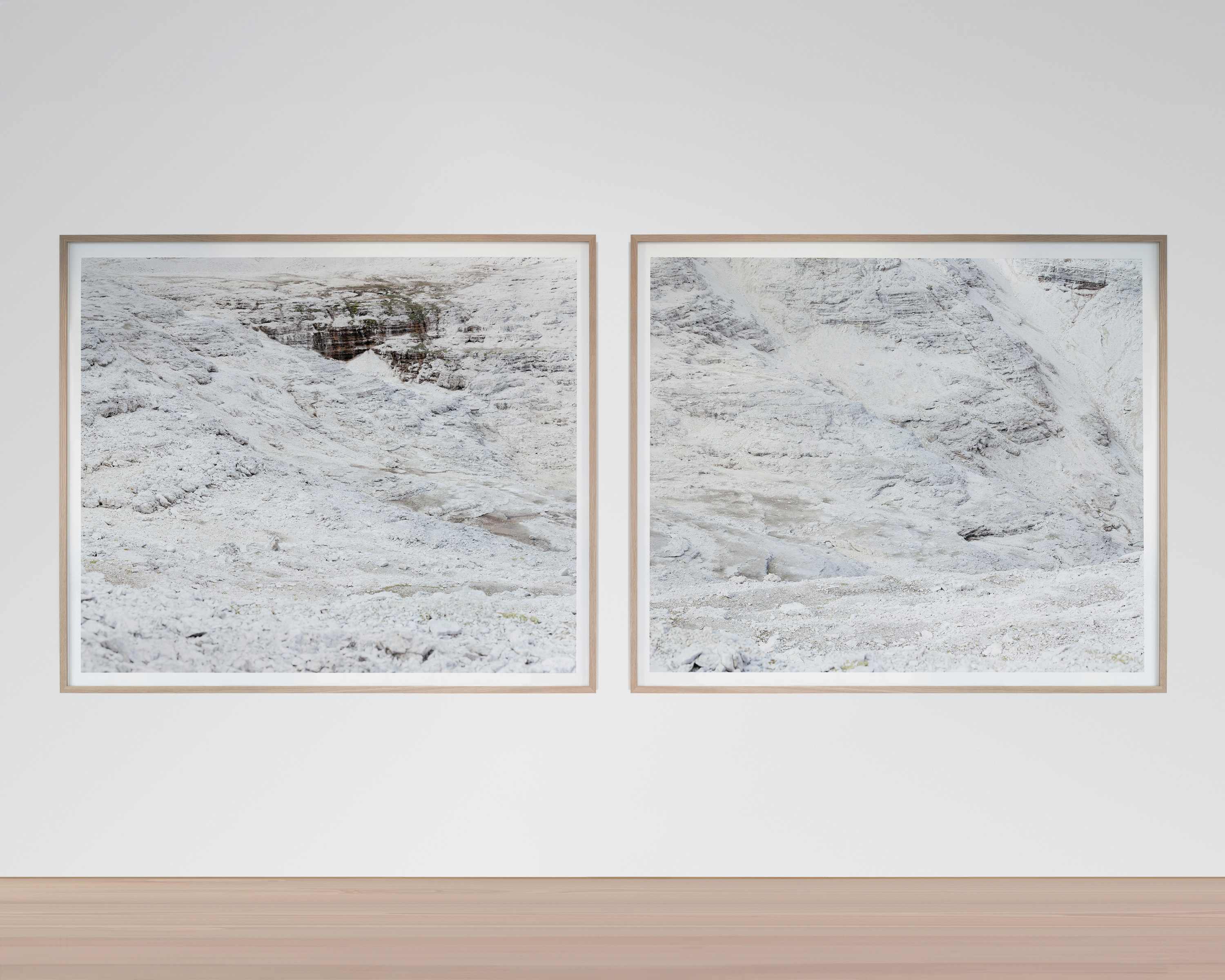 Framed Large Format Photograph depicting the landscape of the Dolomites - SAXUM Untitled X (Diptychon) by Martin Schgaguler Martin Schgaguler – Photographs and Thoughts