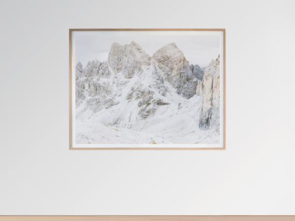 Framed Large Format Photograph depicting the landscape of the Dolomites - SAXUM Untitled II by Martin Schgaguler Martin Schgaguler – Photographs and Thoughts