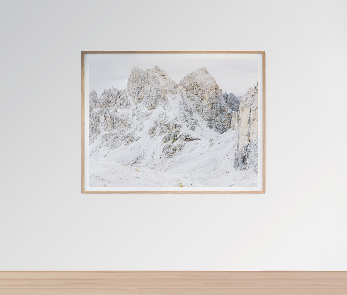 Framed Large Format Photograph depicting the landscape of the Dolomites - SAXUM Untitled II by Martin Schgaguler Martin Schgaguler – Photographs and Thoughts